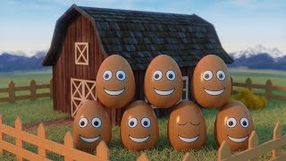 Learning Colors and Numbers Song  Colorful Eggs on the Farm [upl. by Attekahs]