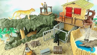 Schleich WildLife Crocodile Jungle 42350  Jungle Playset With Animals Dinosaur toys Plus [upl. by Rise]