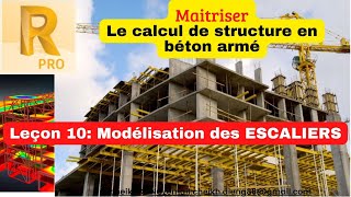 Maitriser le calcul de structure en béton armé 10Modélisation des ESCALIERS [upl. by Sucramad135]