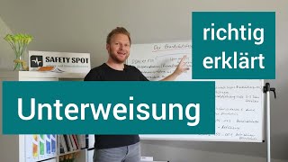 Unterweisung im Arbeitsschutz erklärt  Führungskraft  Fachkraft für Arbeitssicherheit [upl. by Aihtebat]