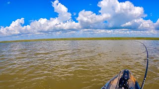 Marsh Fishing Surfside TX  Redfish Everywhere [upl. by Ahsurej831]