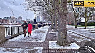 ☃️ 3 HOURs of London Snow Walk ❄️ The Best of Snowfall in London 4K HDR [upl. by Atlante]