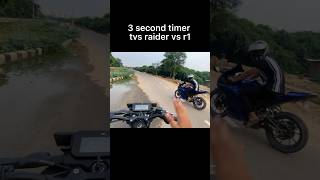 3 second timer tvs raider vs R15 trending viral shorts [upl. by Elleirol]