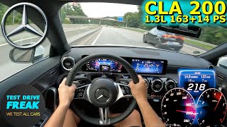 2024 Mercedes Benz CLA 200 16314 PS TOP SPEED AUTOBAHN DRIVE POV [upl. by Ahtreb]