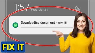 WhatsApp Downloading Documents  Remove WhatsApp Downloading Documents Notification Problem  2024 [upl. by Antoine]