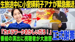 【炎上】めざまし８生放送中に小室瑛莉子アナが体調不良フジテレビの正式謝罪に驚きを隠せない…！今後の活動内容、ネットでの炎上理由が…！ [upl. by Ahsoym53]