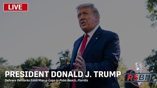 LIVE REPLAY President Donald J Trump Gives Remarks at MaraLago  3424 [upl. by Matthus734]