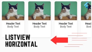 HOW TO HORIZONTAL LISTVIEW IN FLUTTER [upl. by Adnahcal913]