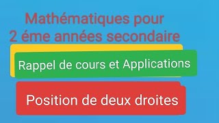 🖐Pour 2eme science et informatique  Géométrie analytique [upl. by Rolland]