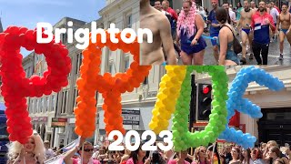 Brighton PRIDE Parade 2023 LGBTQ Pride Party by the sea Pride 2023 dance costume floats UK [upl. by Imij659]