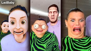 Try not to laugh Halloween funny filter challenge 🤣 [upl. by Hairem]