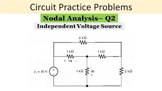 Nodal Analysis  Question no 2 [upl. by Dasa]