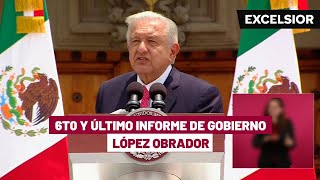 Puntos mas importantes del Sexto Informe de Gobierno de López Obrador [upl. by Iseabal]