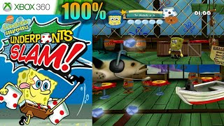 SpongeBob SquarePants Underpants Slam 59 100 Xbox 360 Longplay [upl. by Dorran]