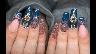 Gel polish encapsulated in acrylic  Acrylic Nails  gelpolish [upl. by Notreve941]