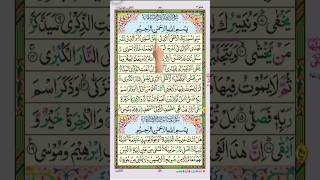 Surah Sabbihisma  Beautiful Tilawat Hafis Abdullah shots [upl. by Bull]