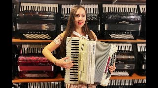 5870  Ivory Crucianelli ModB1 Piano Accordion LM 41 120 699 [upl. by Gambrell725]