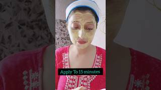 Besan turmeric and curd face pack for all  skin help to reduce acne scars and glowing skin 😊🥰 [upl. by Drucill]