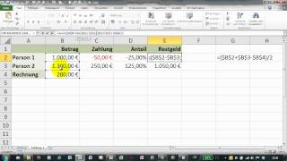 Excel  248  Zahlung gerecht aufteilen  Gleiche Restguthaben [upl. by Eerak]