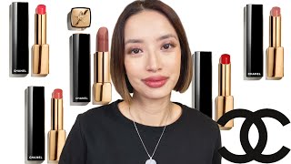 Chanel ROUGE ALLURE LEXTRAIT LIPSTICKS Review  And Comete [upl. by Clellan929]