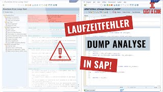 SAP Dump  Laufzeitfehler Beispiele  analysieren und vermeiden deutsch [upl. by Bamford]