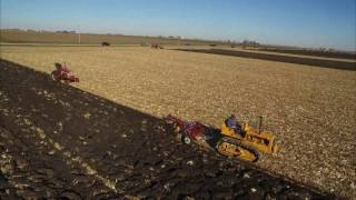 Plow Day  Aerial view  Ashkum IL  Nov 13 2016 [upl. by Attelrac883]