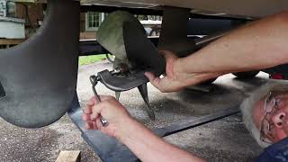 Inboard Propeller Install and Removal  How to use an Acme Prop Puller [upl. by Ecnirp]