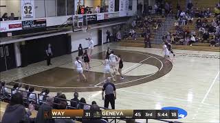 Geneva WBB Highlights vs Waynesburg on 13124 [upl. by Atirabrab]