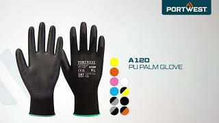 Portwest A120  PU Palm Glove  EN [upl. by Yarezed]