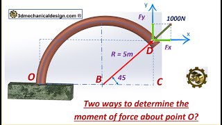 ⚡ Two ways to determine the moment of force about point O [upl. by Lleroj]