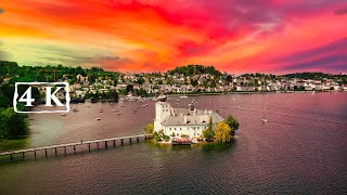 Gmunden  Austria Schloss ort  Traunfall  Schloss Cumberland  4 K Austria Salzkammergut [upl. by Rramo]