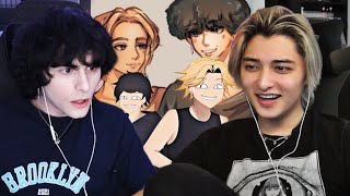 We react to our SUS fanart Ft Dannyphantomexe [upl. by Dwane847]