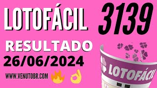 🍀 Resultado Lotofácil 3139 [upl. by Uird947]