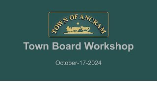 Town board workshop October172024 [upl. by Werbel609]