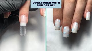 HOW TO USE DUAL FORM WITH BUILDER GELstep by step hard gel [upl. by Lunseth]