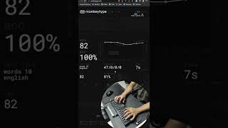 Monkeytype 105 wpm with 100 accuracy shorts [upl. by Blackburn]