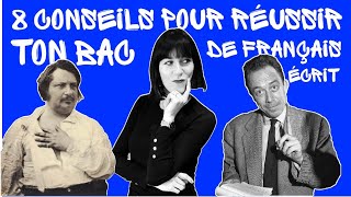 8 CONSEILS POUR RÉUSSIR TON BAC DE FRANÇAIS  ÉCRIT [upl. by Stewardson]