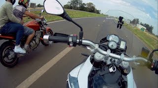 TOP SPEED BMW F800GS VS HORNET OLHA NO QUE DEU [upl. by Hsiekal]