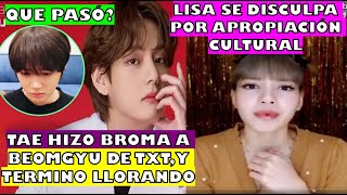 BTSTAE HIZO LLORAR A BEOMGYU DE TXTLISA SE DSICULPAHaechan de NCT y Ryujin de ITZY CITAS [upl. by Abel]