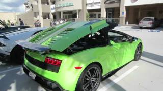 Lamborghini Gallardo Spyder Performante Roof Operation [upl. by Enaillil]