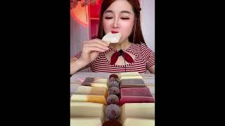 Asmr eating ice cream Crispy delicious short video [upl. by Ahsiekam]