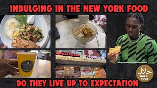 MUKBANG HERES EVERYTHING WE ATE IN NYC HALAL [upl. by Aerdnat]