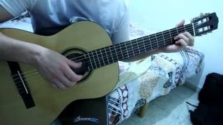 Ievan Polkka on classic guitar [upl. by Alakim]