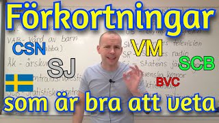 Vanliga förkortningar i samhället bra att veta SFI [upl. by Pomfret]