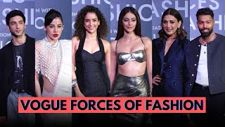 Ananya Panday Sanya Malhotra Hardik Pandya amp Otherts Grace The Carpet For Vogue Forces Of Fashion [upl. by Lrigybab]