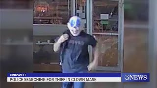 Kingsville Police searching for thief in clown mask [upl. by Lunsford54]