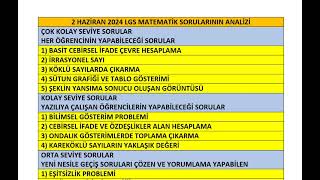 2024 LGS Matematik Soruları Çok Mu Zordu LGS Sonucum [upl. by Aelegna]