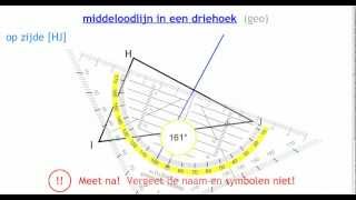 middelloodlijn in een driehoek geo [upl. by Nitsirt]