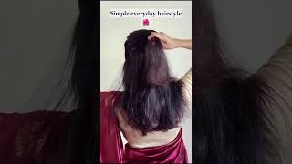 Saree hairstyle ✨🌺saree trendingvideo viralvideo [upl. by Porcia770]