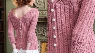 4 Back Button Pullover Vogue Knitting SpringSummer 2010 [upl. by Kelwin]